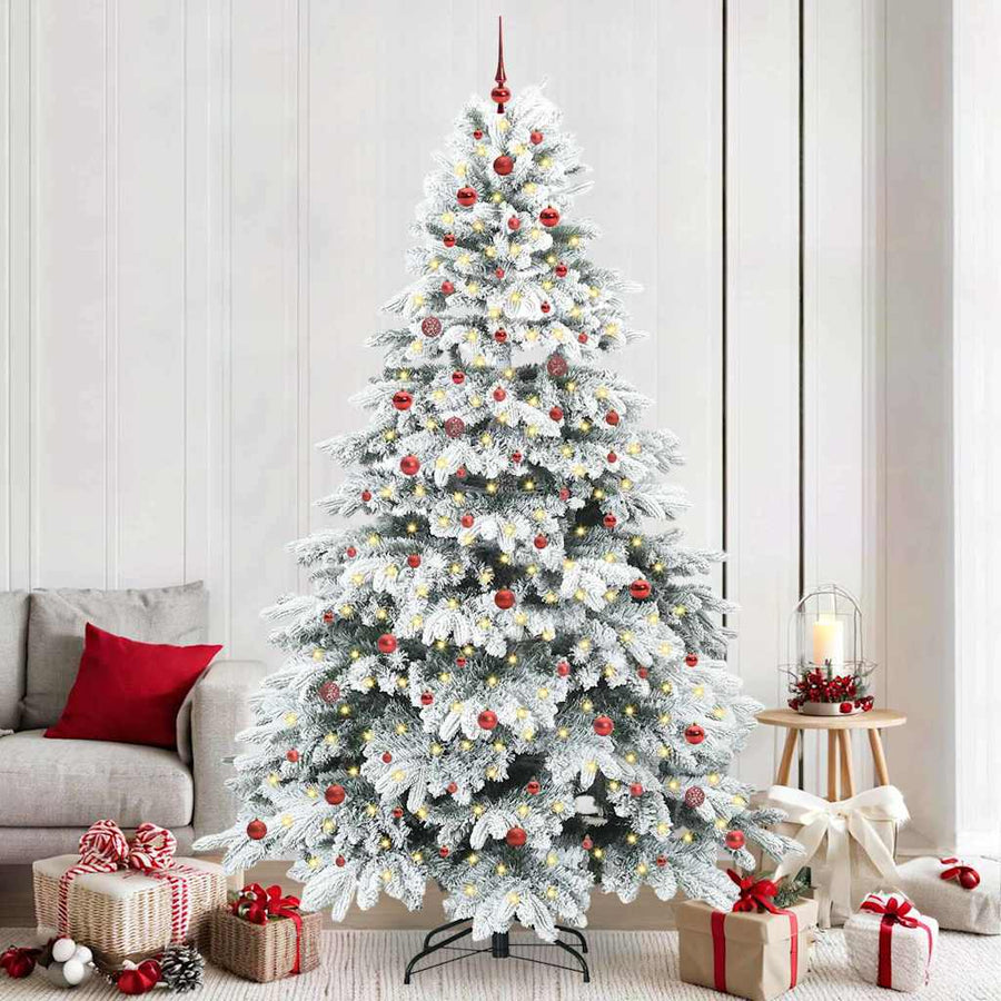 Kunstkerstboom met 300 LED met standaard Groen 240 cm PE en PVC