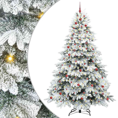 Kunstkerstboom met 300 LED met standaard Groen 240 cm PE en PVC