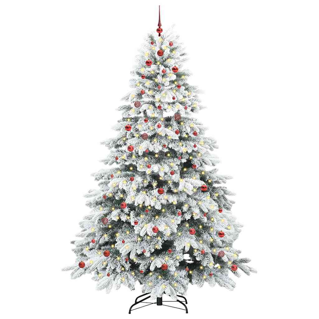 Kunstkerstboom met 300 LED met standaard Groen 240 cm PE en PVC
