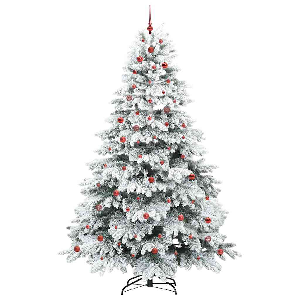 Kunstkerstboom met 300 LED met standaard Groen 240 cm PE en PVC