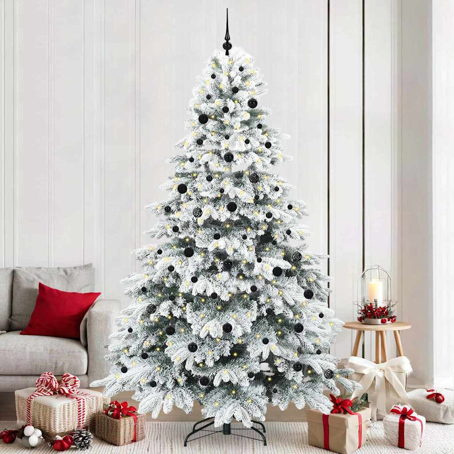 Kunstkerstboom met 300 LED met standaard Groen 240 cm PE en PVC