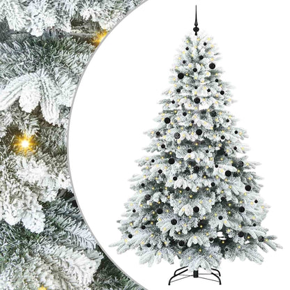 Kunstkerstboom met 300 LED met standaard Groen 240 cm PE en PVC