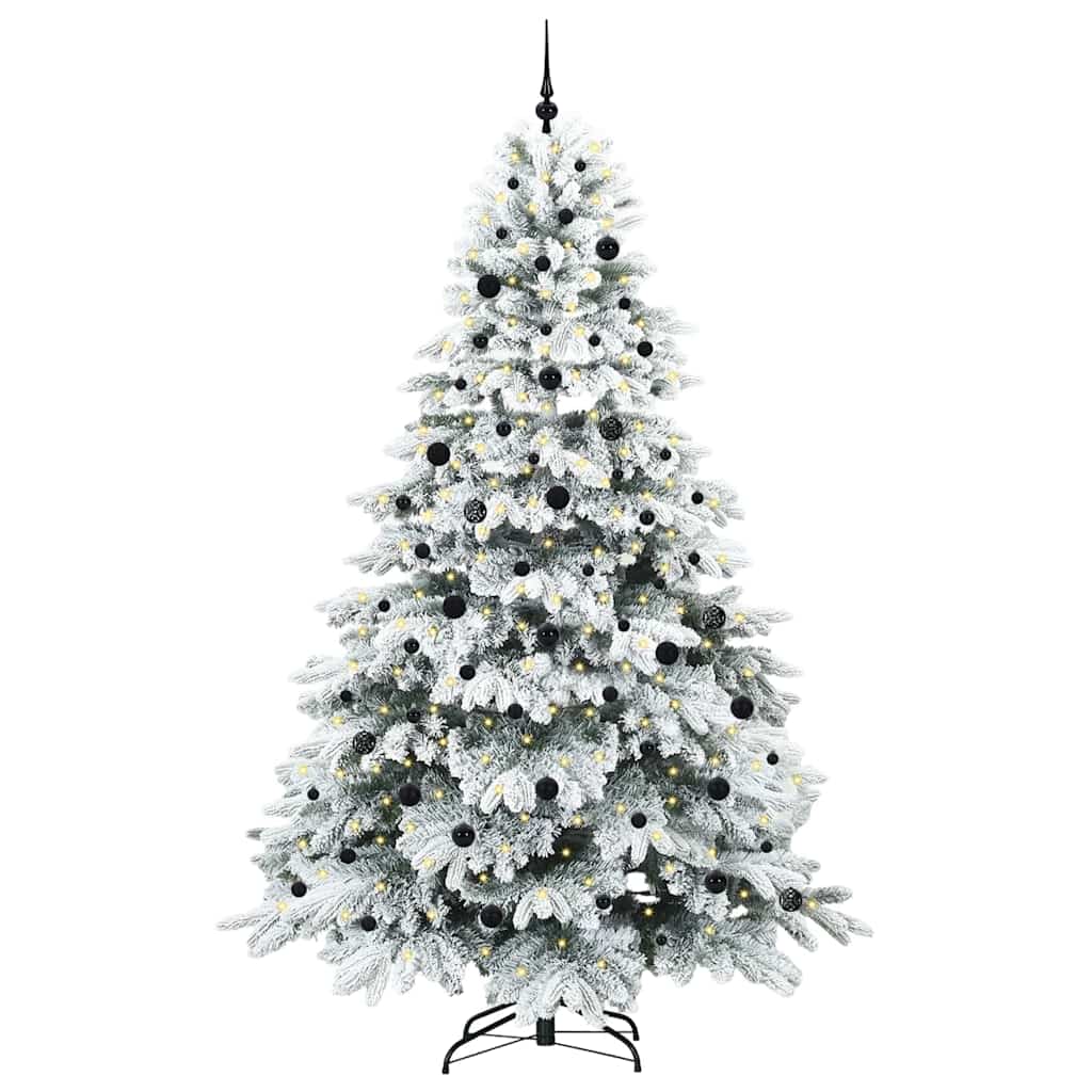 Kunstkerstboom met 300 LED met standaard Groen 240 cm PE en PVC