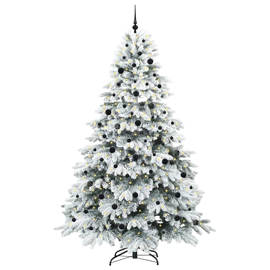 Kunstkerstboom met 300 LED met standaard Groen 240 cm PE en PVC