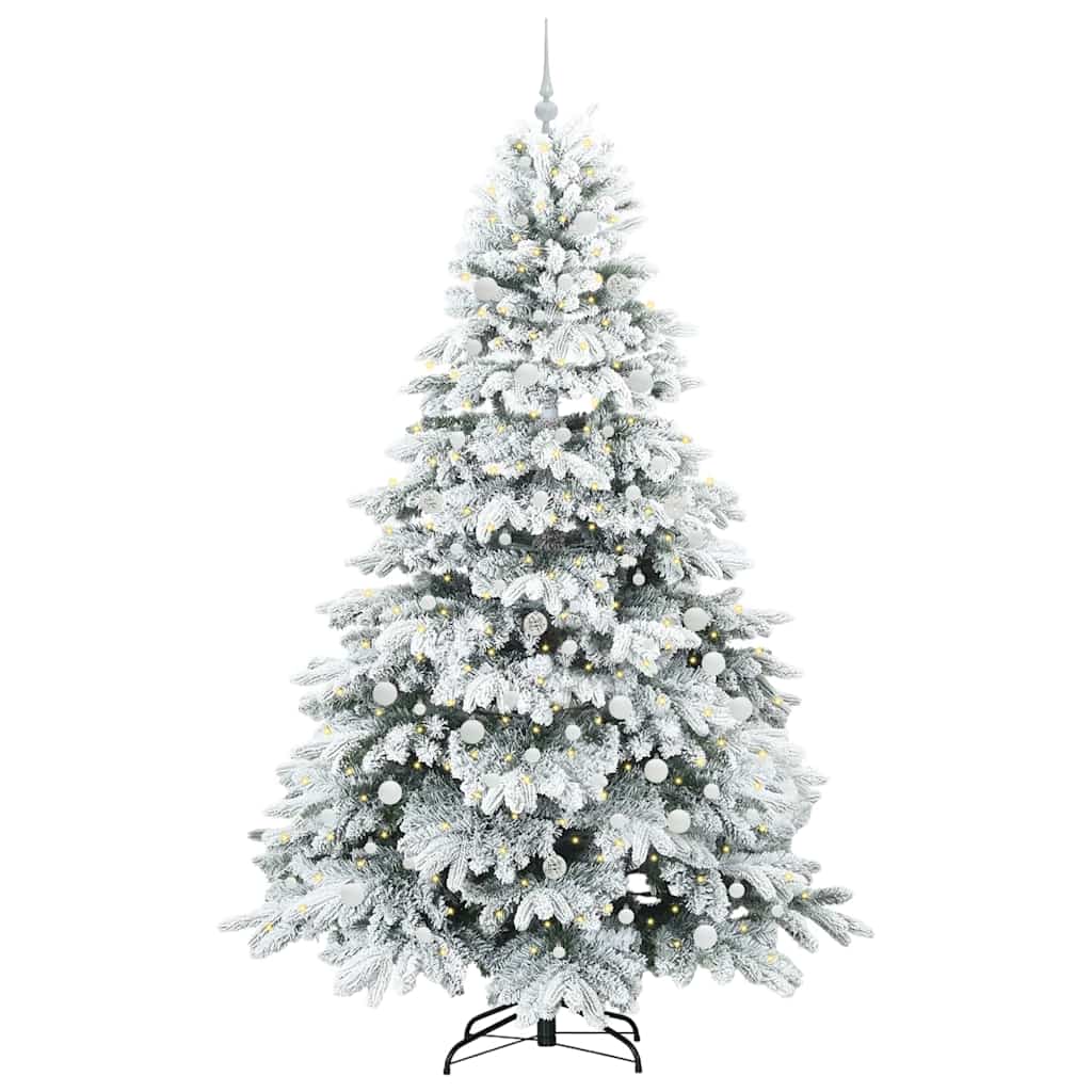 Kunstkerstboom met 300 LED met standaard Groen 240 cm PE en PVC