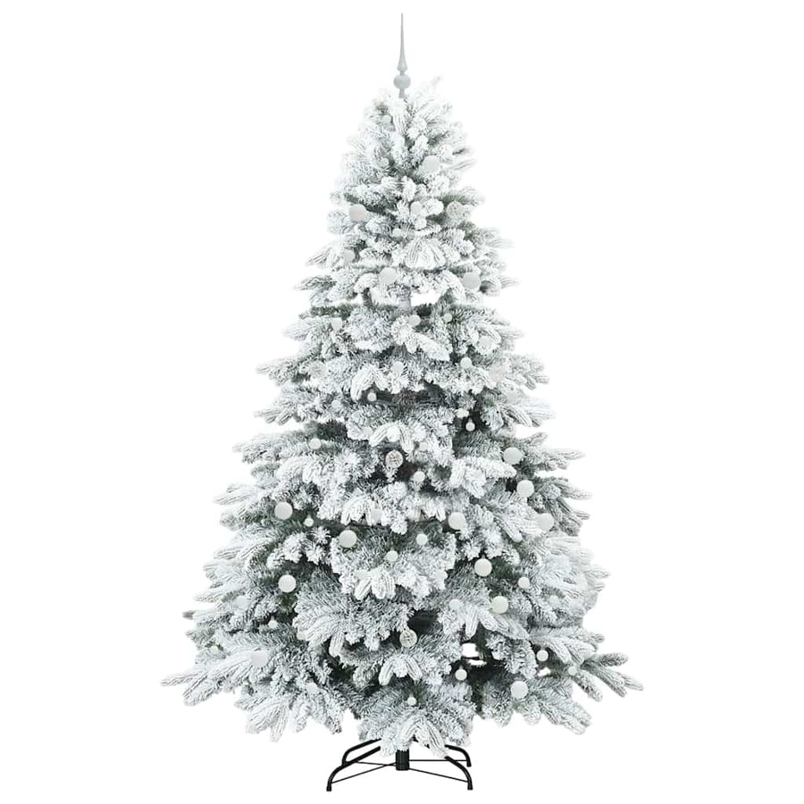 Kunstkerstboom met 300 LED met standaard Groen 240 cm PE en PVC