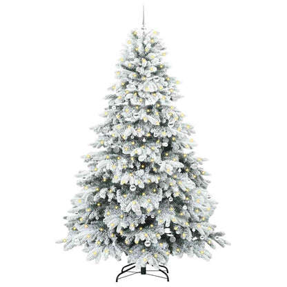 Kunstkerstboom met 300 LED met standaard Wit 240 cm PE en PVC