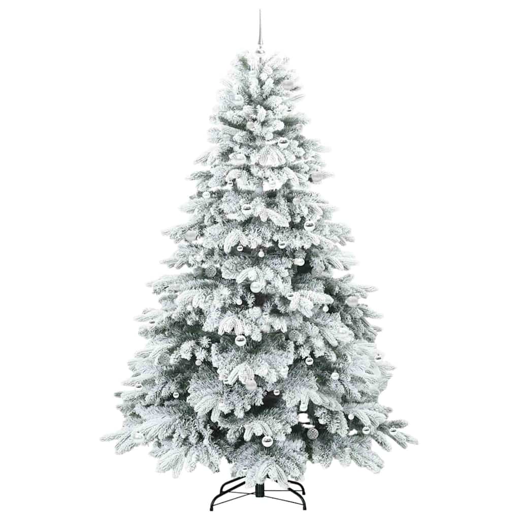 Kunstkerstboom met 300 LED met standaard Wit 240 cm PE en PVC