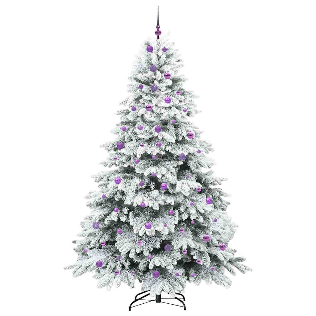 Kunstkerstboom met 300 LED met standaard Wit 240 cm PE en PVC