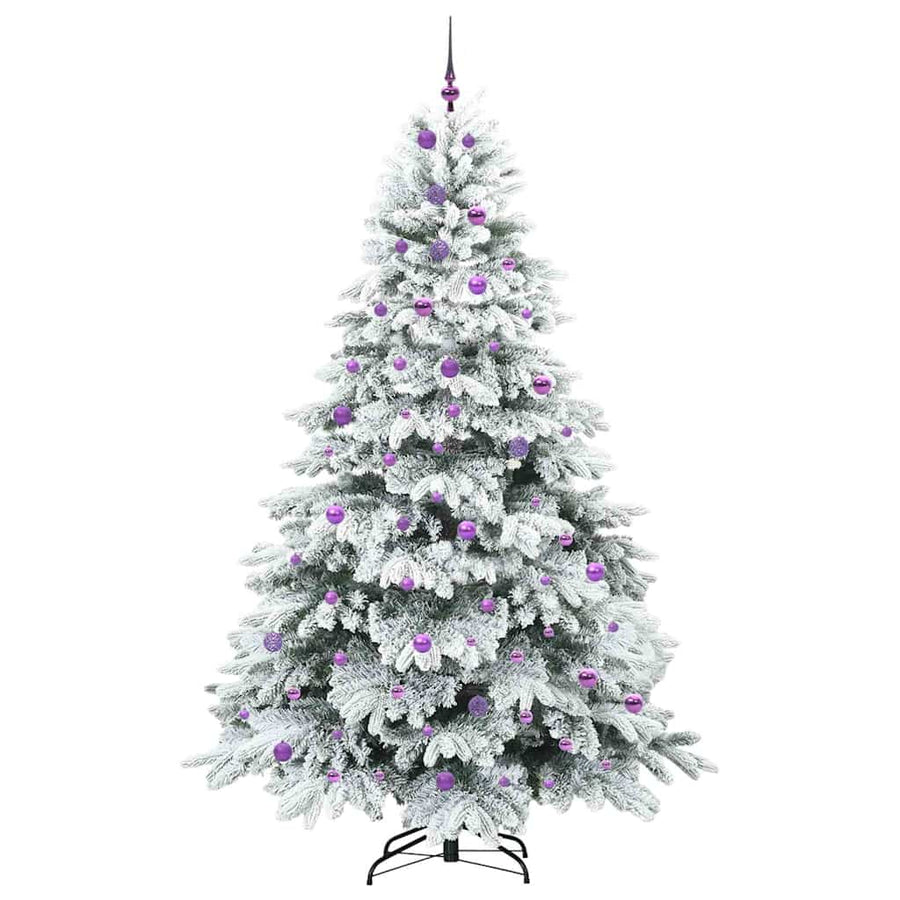 Kunstkerstboom met 300 LED met standaard Wit 240 cm PE en PVC