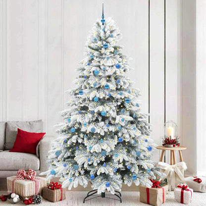 Kunstkerstboom met 300 LED met standaard Groen 240 cm PE en PVC