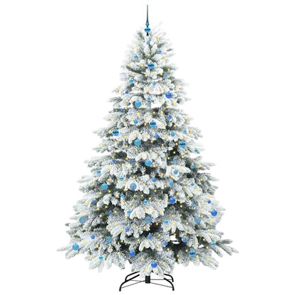 Kunstkerstboom met 300 LED met standaard Groen 240 cm PE en PVC