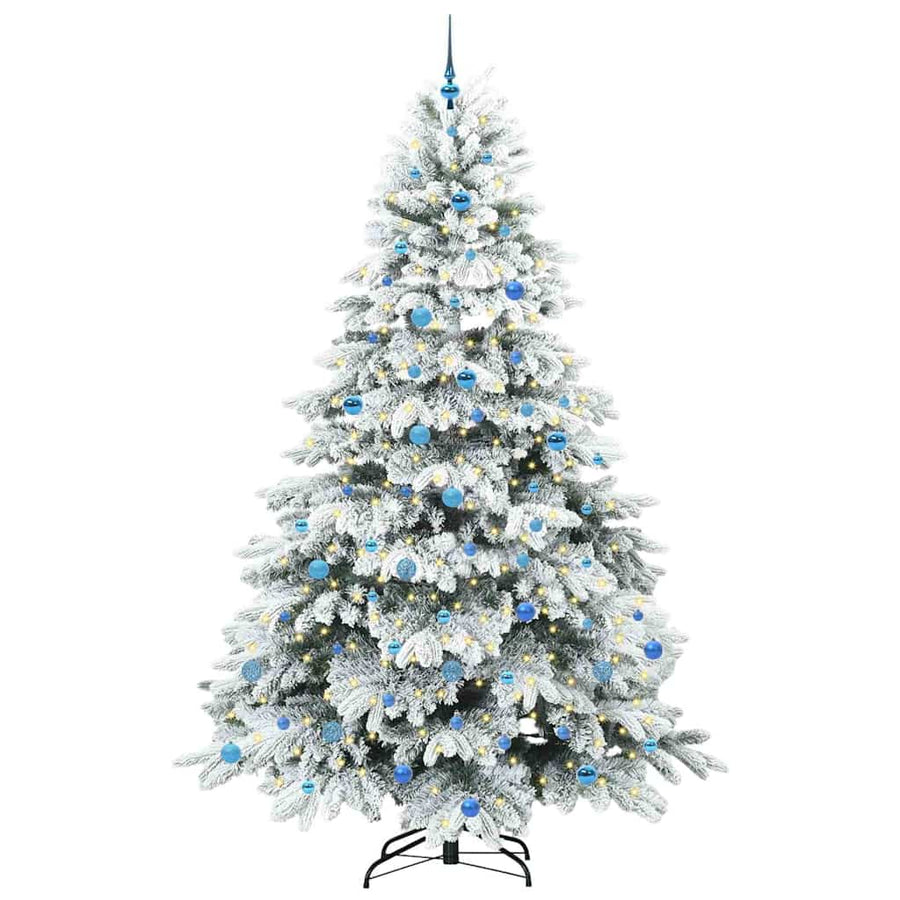Kunstkerstboom met 300 LED met standaard Groen 240 cm PE en PVC