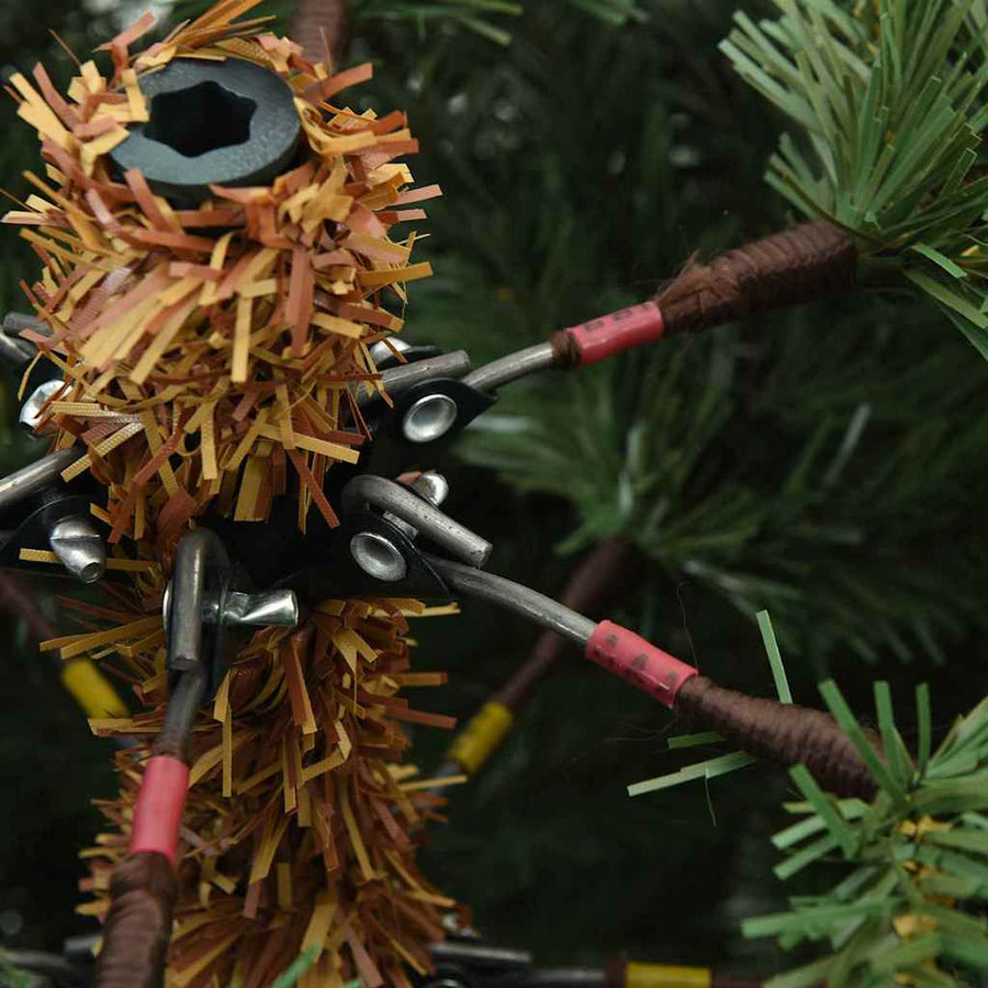 Kunstmatige Inklapbare Kerstboom met 150 LED Groen 150 cm PVC