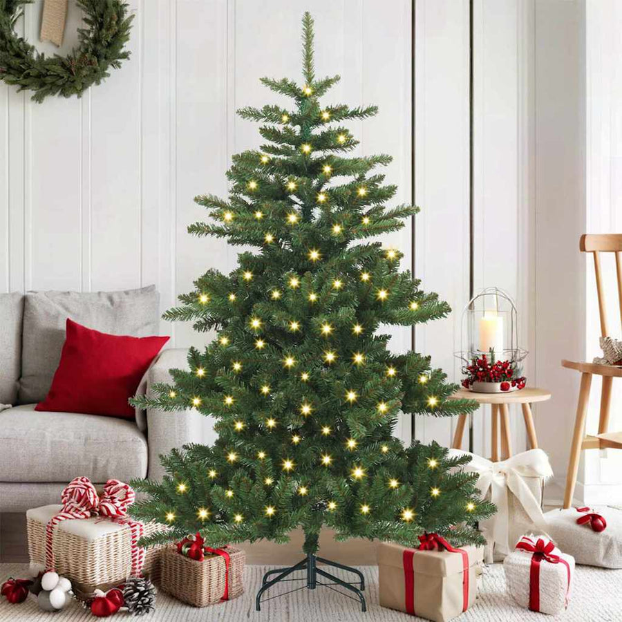 Kunstmatige Inklapbare Kerstboom met 150 LED Groen 150 cm PVC
