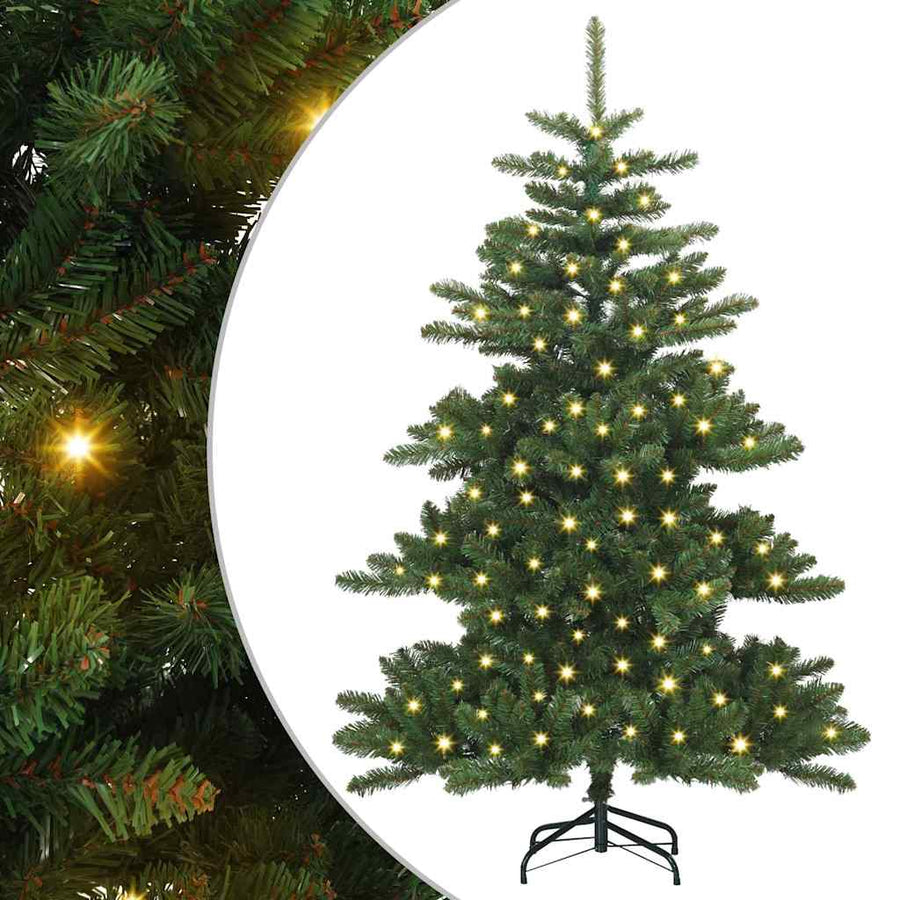 Kunstmatige Inklapbare Kerstboom met 150 LED Groen 150 cm PVC
