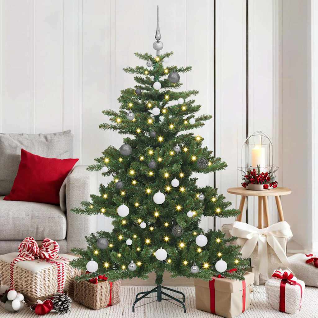 Kunstmatige Inklapbare Kerstboom met 150 LED's Groen 150 cm PVC