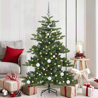 Kunstmatige Inklapbare Kerstboom met 150 LED's Groen 150 cm PVC