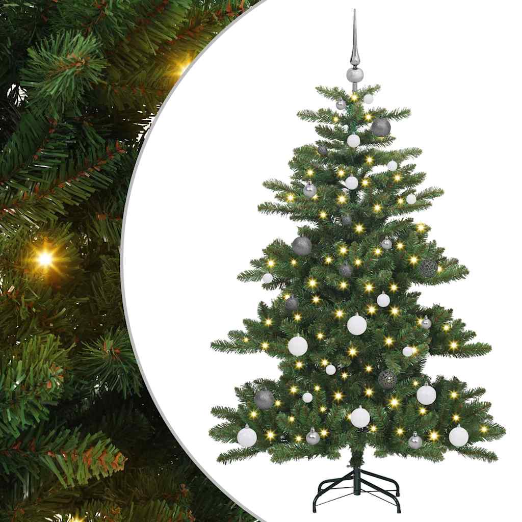 Kunstmatige Inklapbare Kerstboom met 150 LED's Groen 150 cm PVC