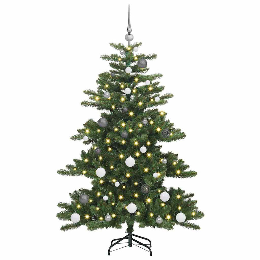 Kunstmatige Inklapbare Kerstboom met 150 LED's Groen 150 cm PVC