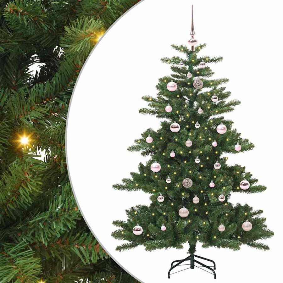 Kunstmatige Inklapbare Kerstboom met 150 LED's Groen 150 cm PVC
