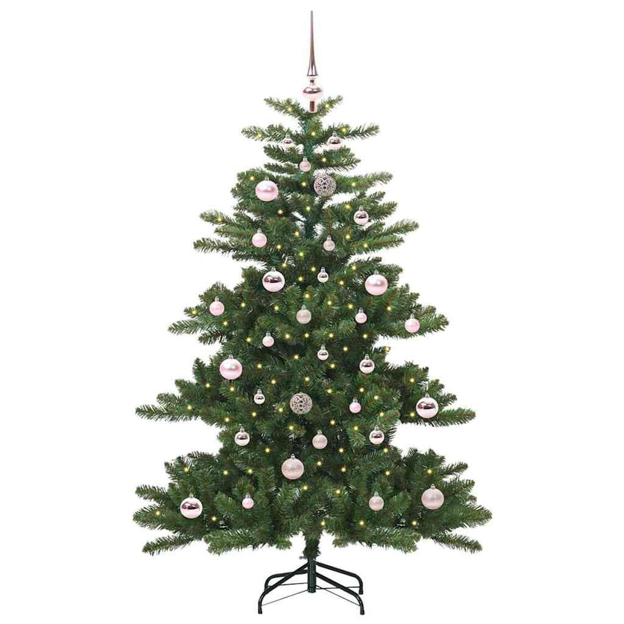 Kunstmatige Inklapbare Kerstboom met 150 LED's Groen 150 cm PVC