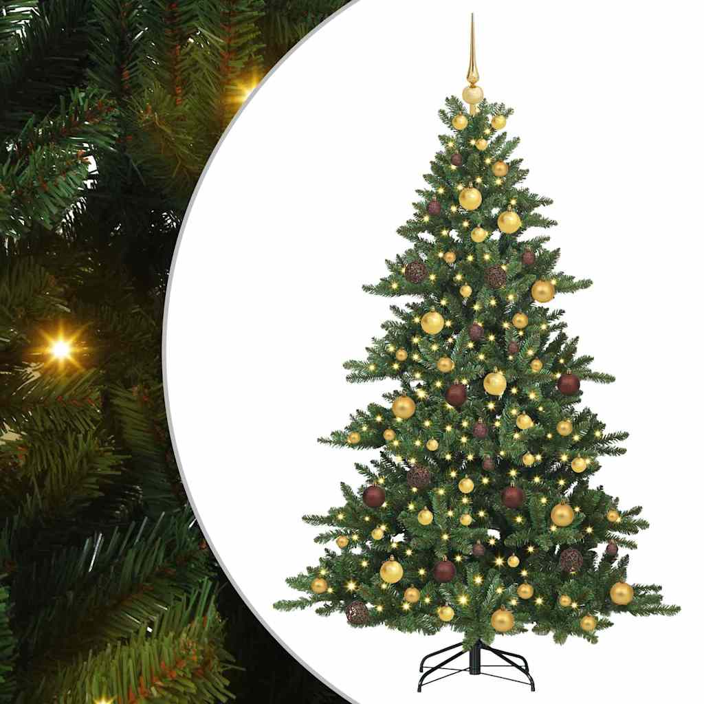 Kunstmatige Inklapbare Kerstboom Groen 180 cm PVC en staal