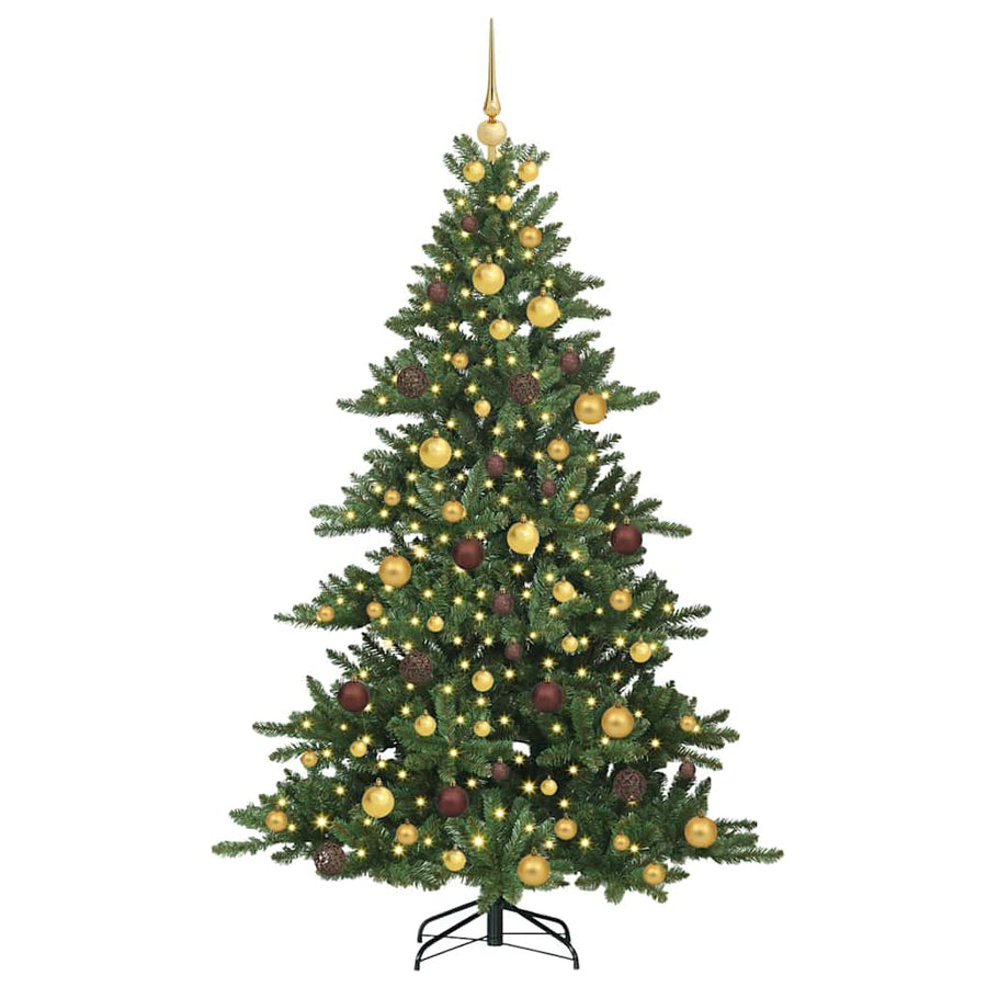 Kunstmatige Inklapbare Kerstboom Groen 180 cm PVC en staal