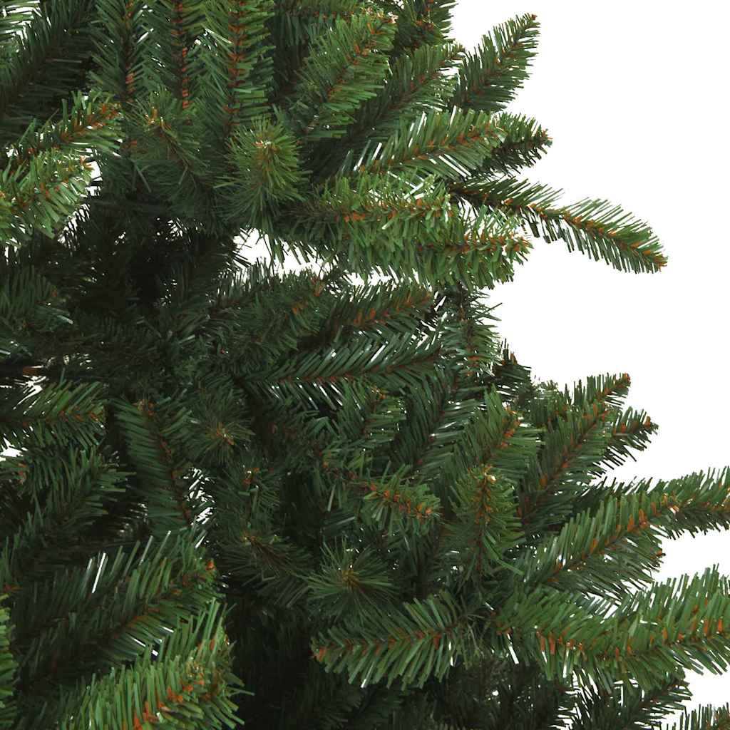 Kunstmatige Inklapbare Kerstboom Pvc En Staal 180 cm Groen met LED's en witte/grijze ballen