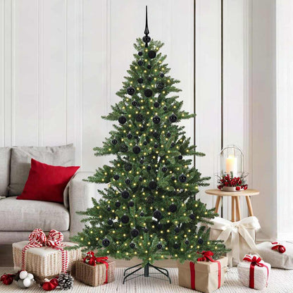 Kunstmatige Inklapbare Kerstboom met 300 LED's Groen 180 cm PVC