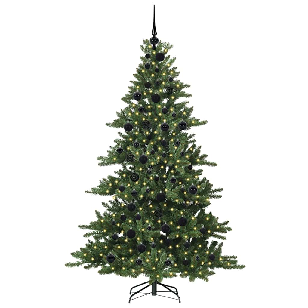 Kunstmatige Inklapbare Kerstboom met 300 LED's Groen 180 cm PVC