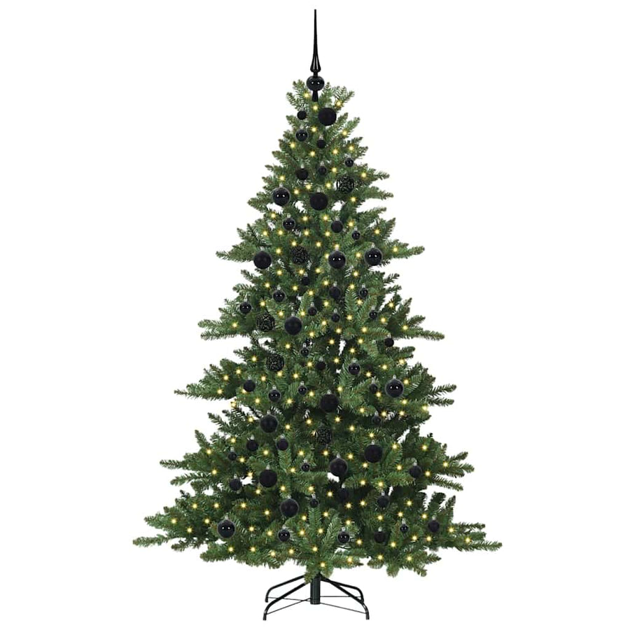 Kunstmatige Inklapbare Kerstboom met 300 LED's Groen 180 cm PVC