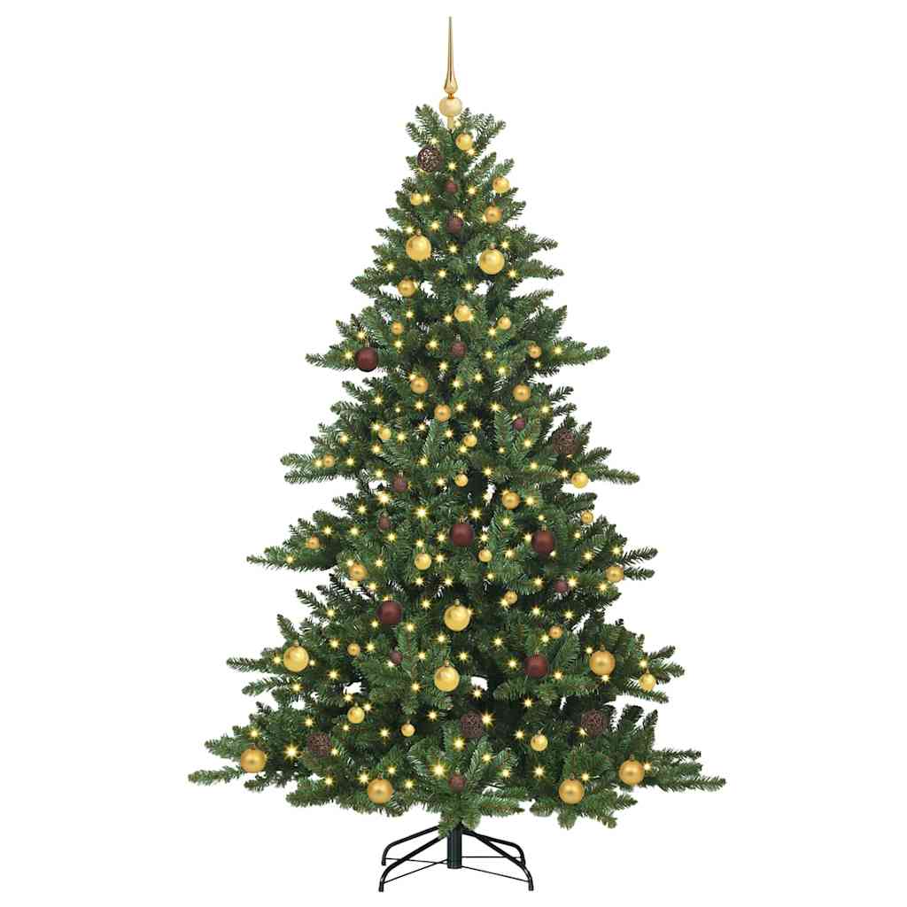 Kunstmatige Inklapbare Kerstboom Groen 210 cm PVC en staal