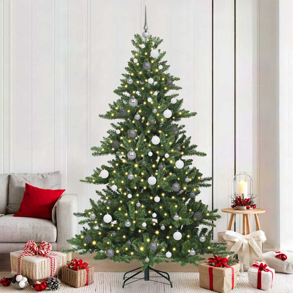 Kunstmatige Inklapbare Kerstboom Groen 210 cm PVC en staal