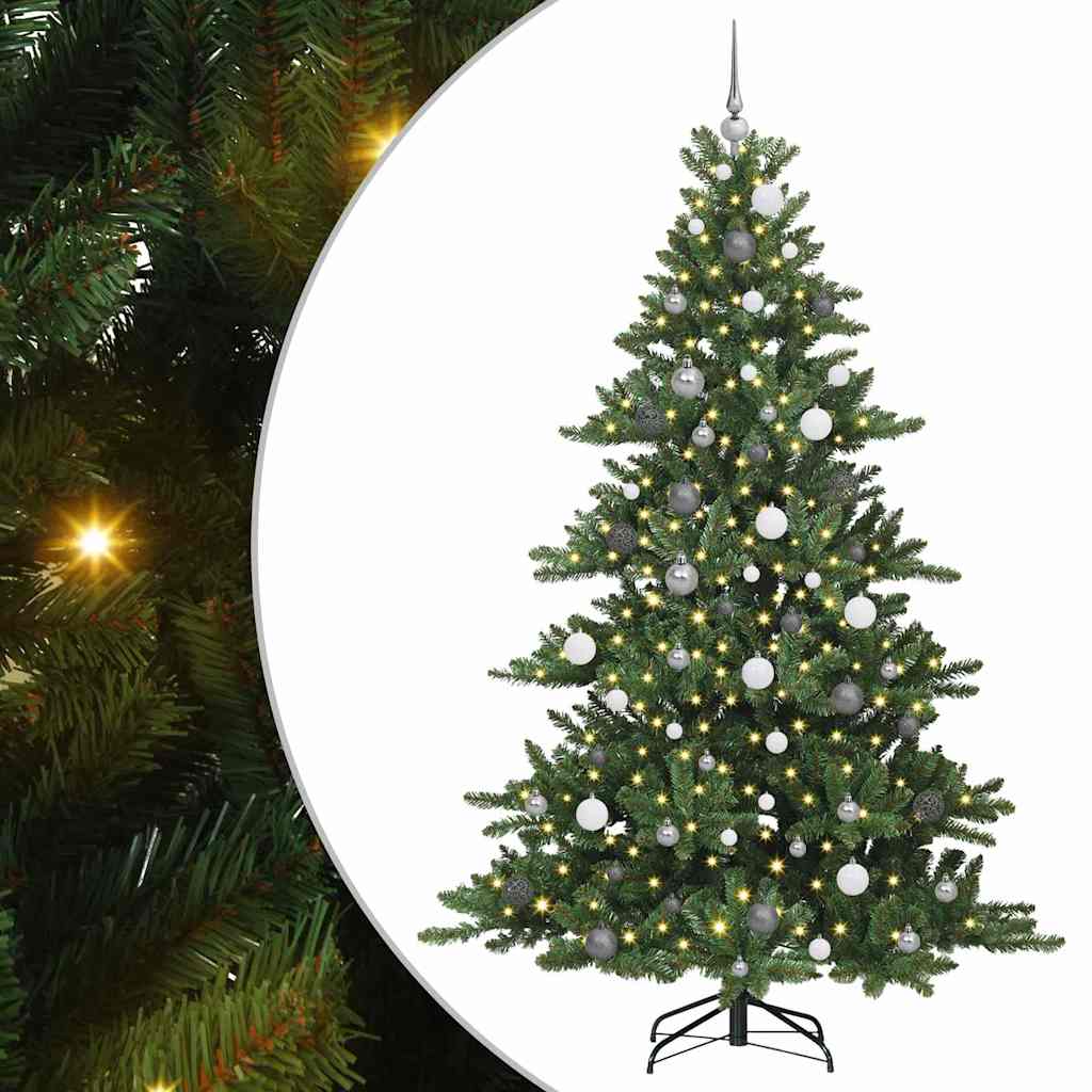 Kunstmatige Inklapbare Kerstboom Groen 210 cm PVC en staal