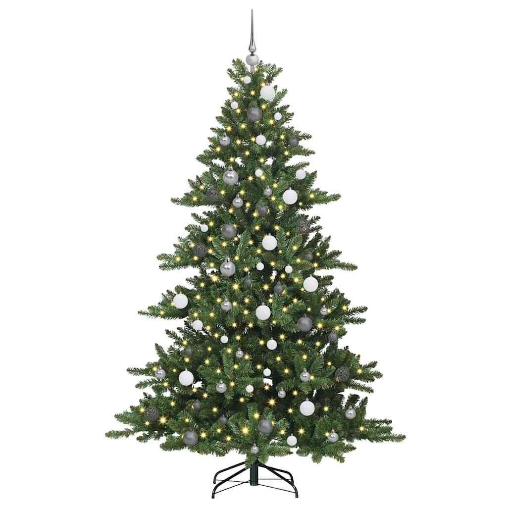 Kunstmatige Inklapbare Kerstboom Groen 210 cm PVC en staal