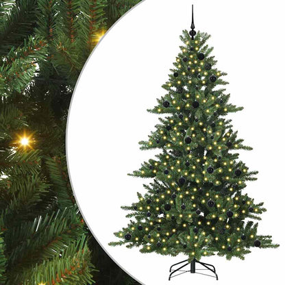Kunstmatige Inklapbare Kerstboom met 300 LED's Groen 210 cm PVC
