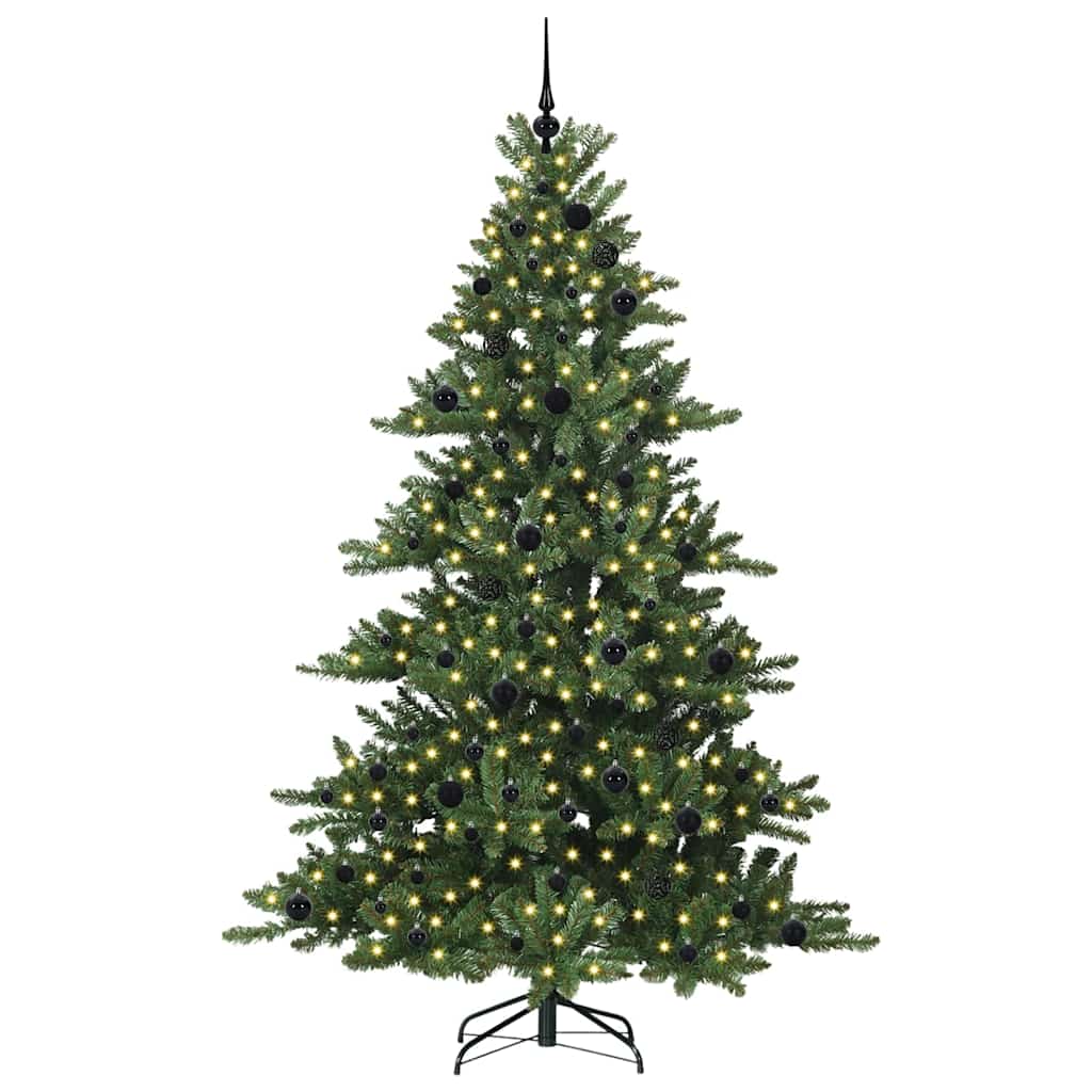 Kunstmatige Inklapbare Kerstboom met 300 LED's Groen 210 cm PVC