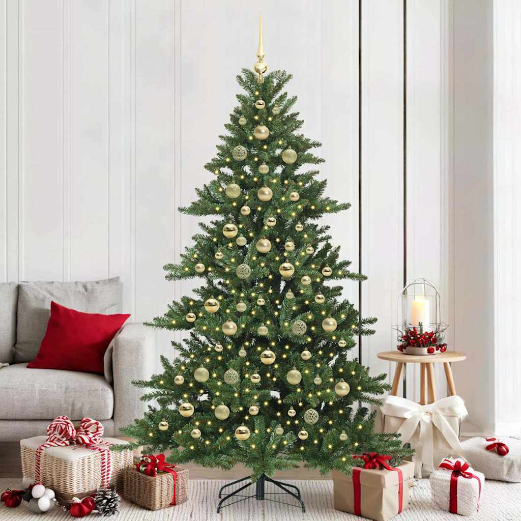 Kunstmatige Inklapbare Kerstboom Groen 210 cm PVC en staal