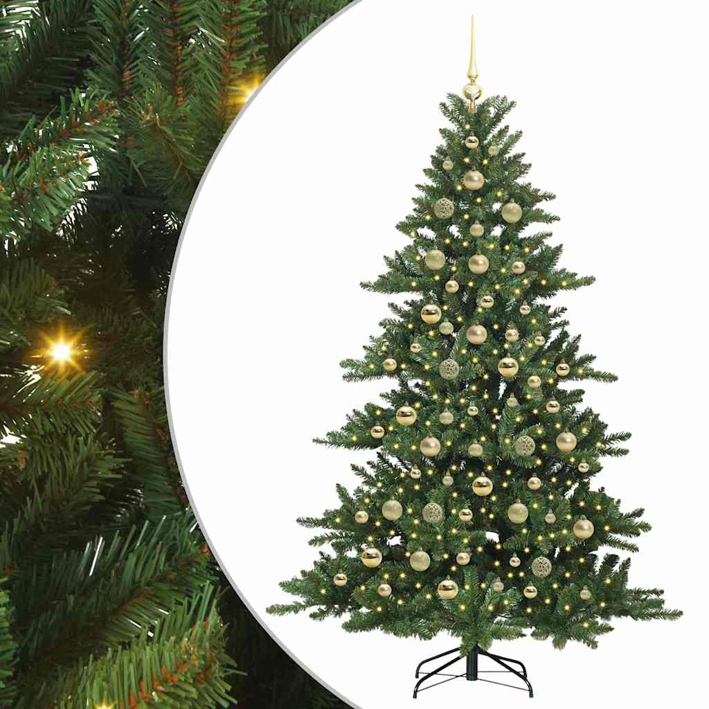 Kunstmatige Inklapbare Kerstboom Groen 210 cm PVC en staal