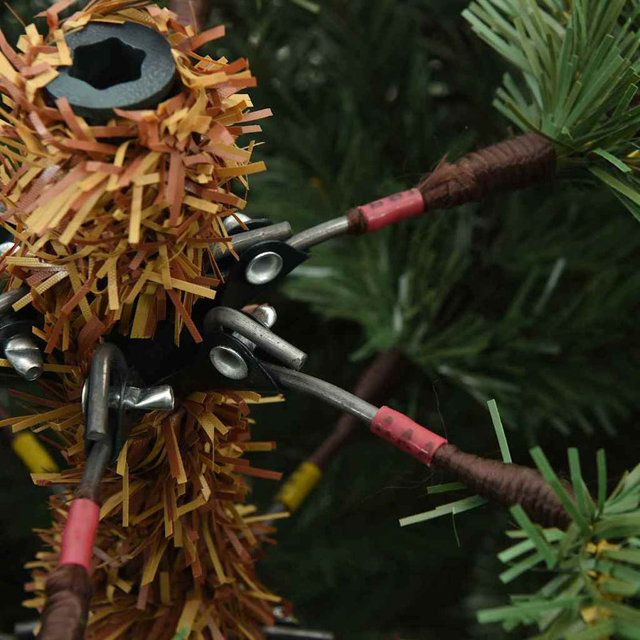 Kunstmatige Inklapbare Kerstboom Met 300 Led Groen 240 Cm Pvc