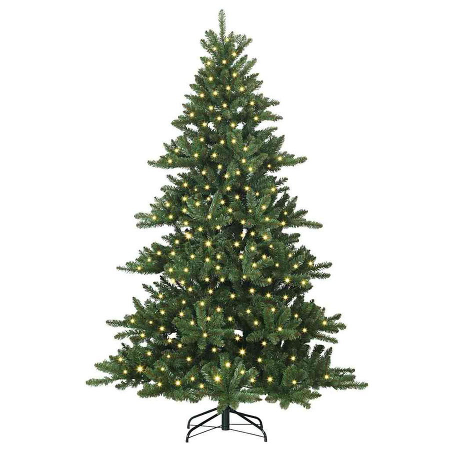 Kunstmatige Inklapbare Kerstboom Met 300 Led Groen 240 Cm Pvc
