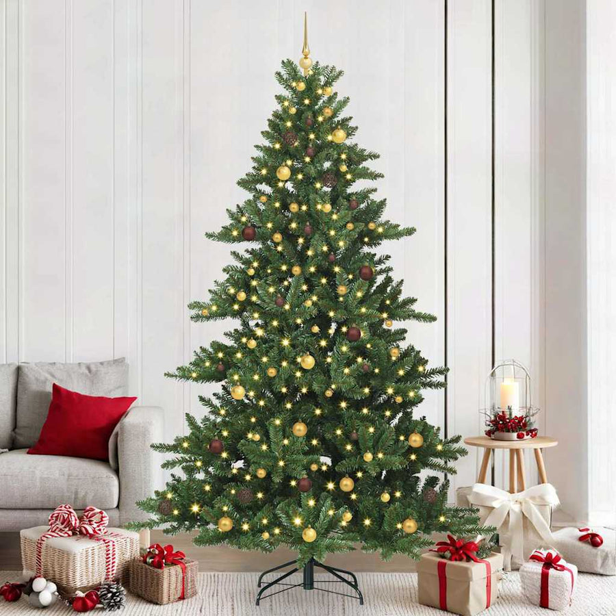 Kunstmatige Inklapbare Kerstboom Groen 240 cm PVC en staal