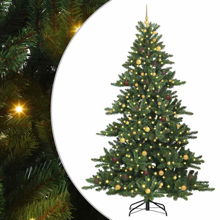 Kunstmatige Inklapbare Kerstboom Groen 240 cm PVC en staal