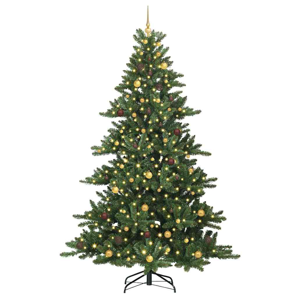 Kunstmatige Inklapbare Kerstboom Groen 240 cm PVC en staal
