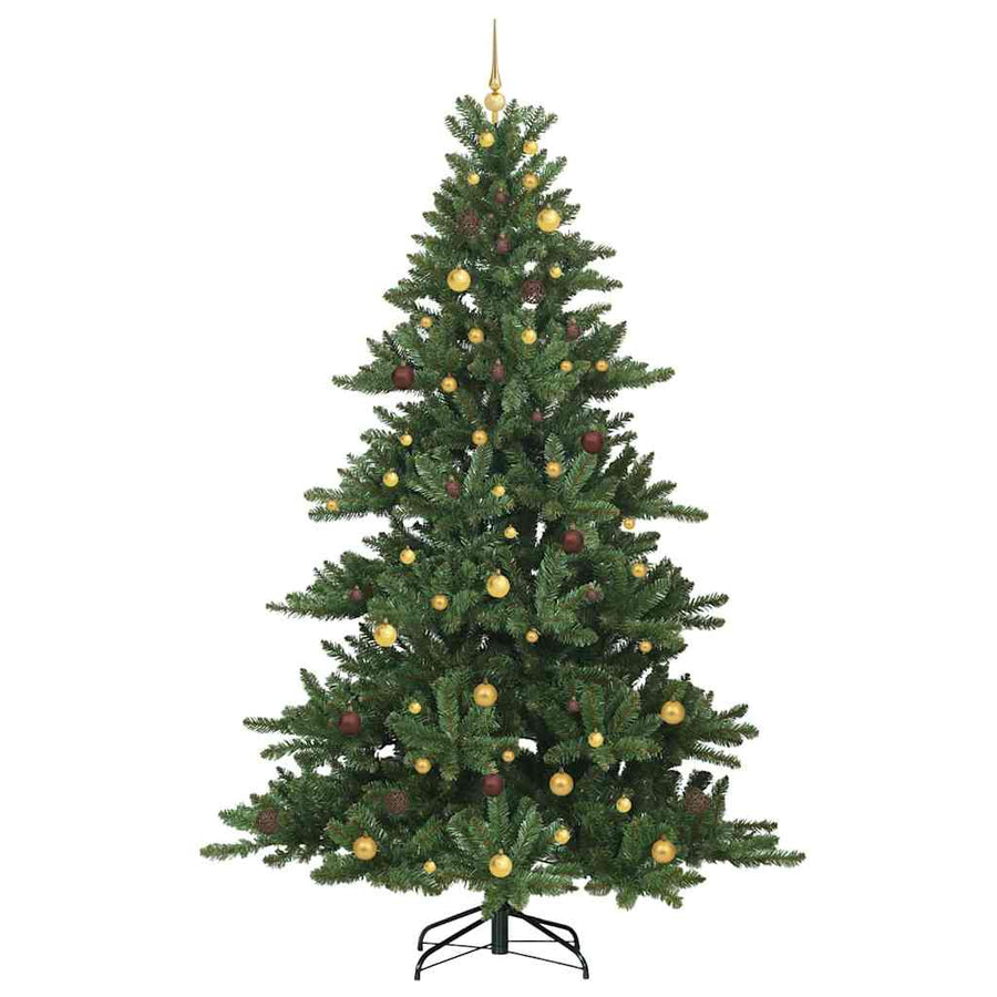 Kunstmatige Inklapbare Kerstboom Groen 240 cm PVC en staal