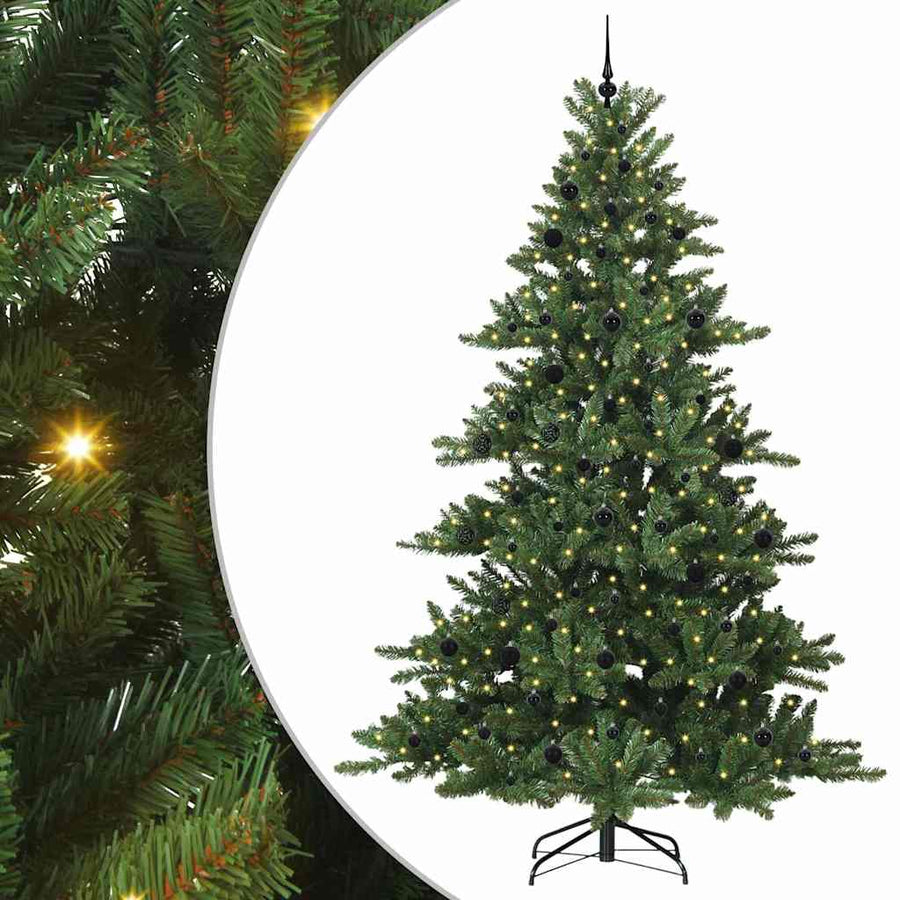 Kunstmatige Inklapbare Kerstboom Met 300 Led Groen 240 Cm Pvc