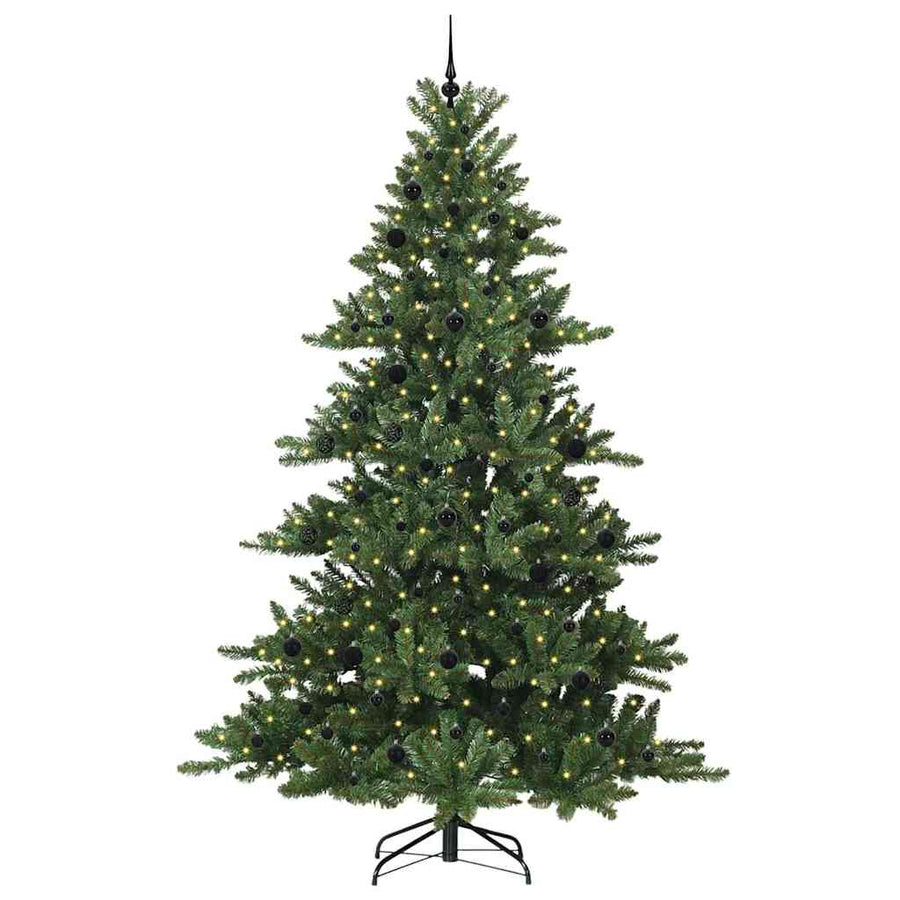 Kunstmatige Inklapbare Kerstboom Met 300 Led Groen 240 Cm Pvc