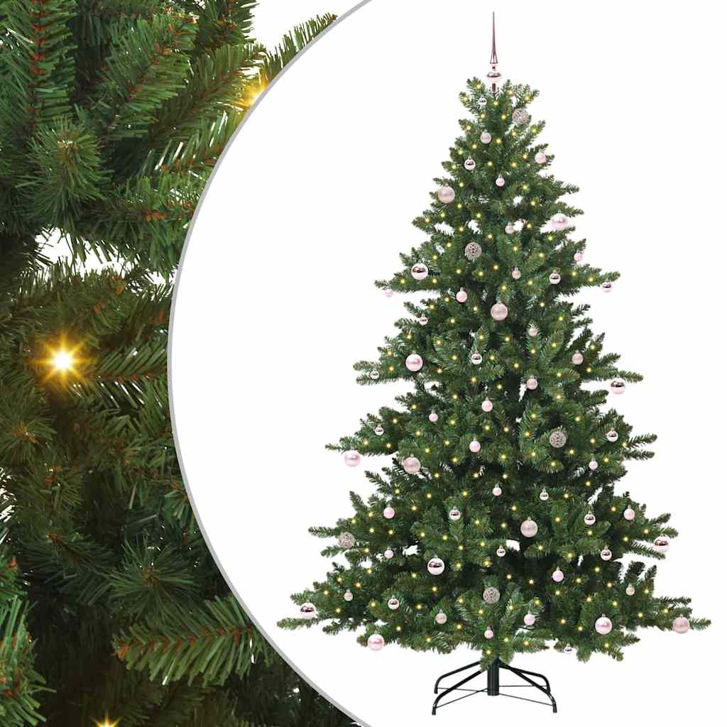 Kunstmatige Inklapbare Kerstboom Met 300 Led Groen 240 Cm Pvc