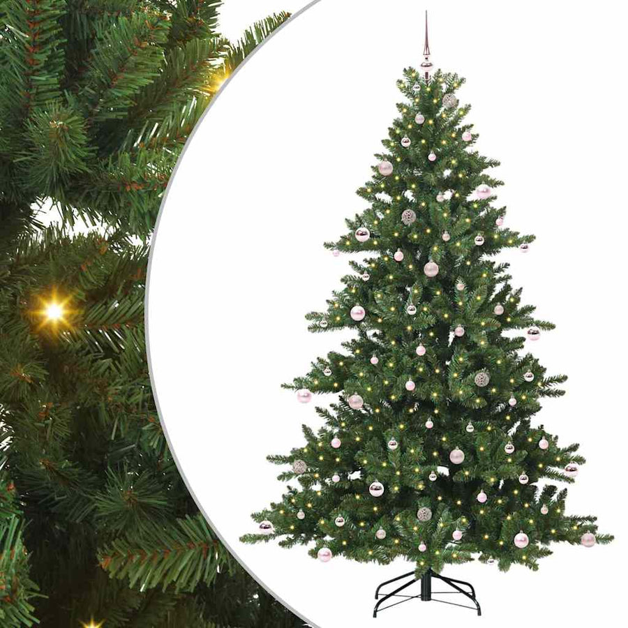 Kunstmatige Inklapbare Kerstboom Met 300 Led Groen 240 Cm Pvc